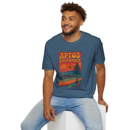 Aptos California Psychedelic Unisex - U.S. Cotton T-Shirt