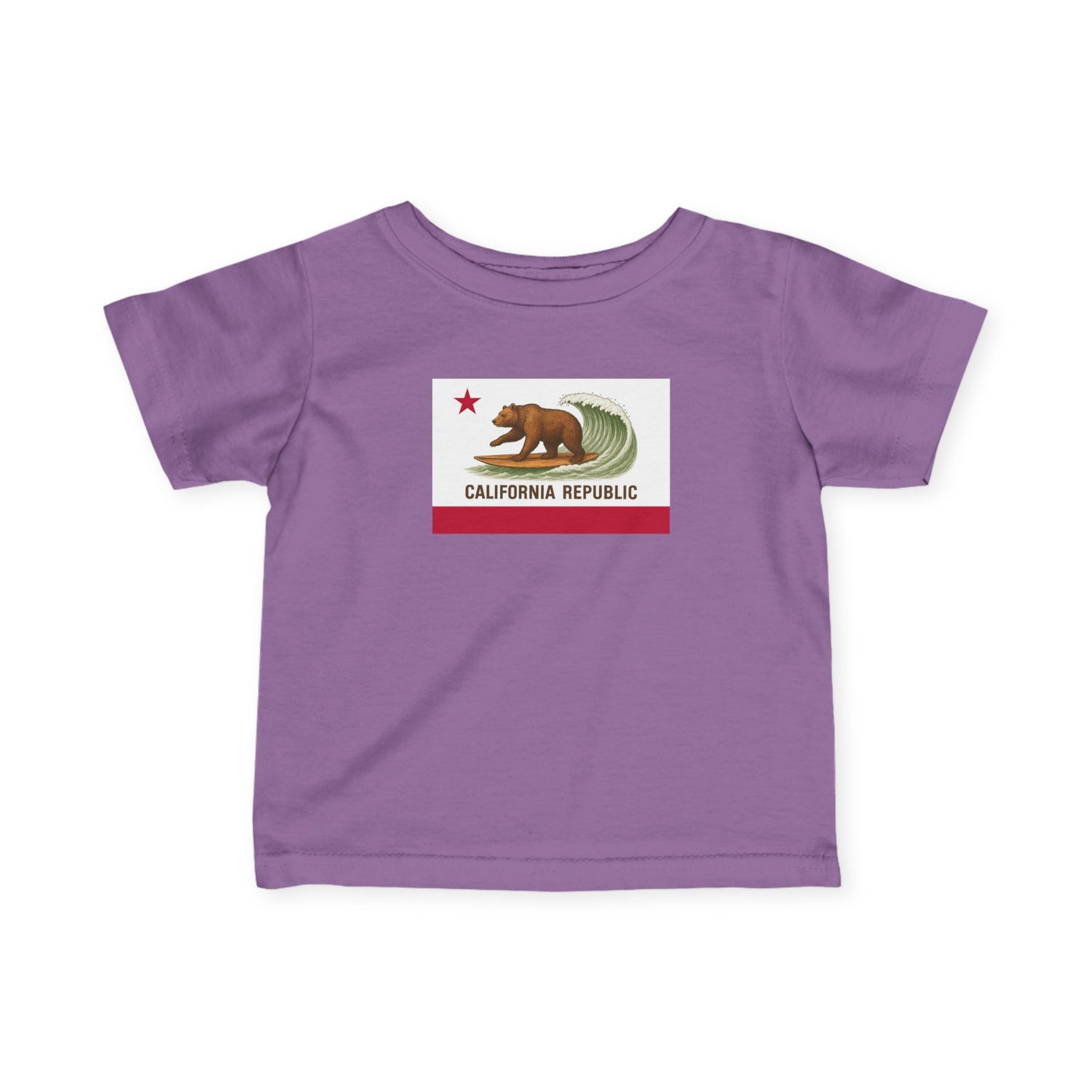 California Surfing Bear Flag - Infant 100% Cotton T-Shirt