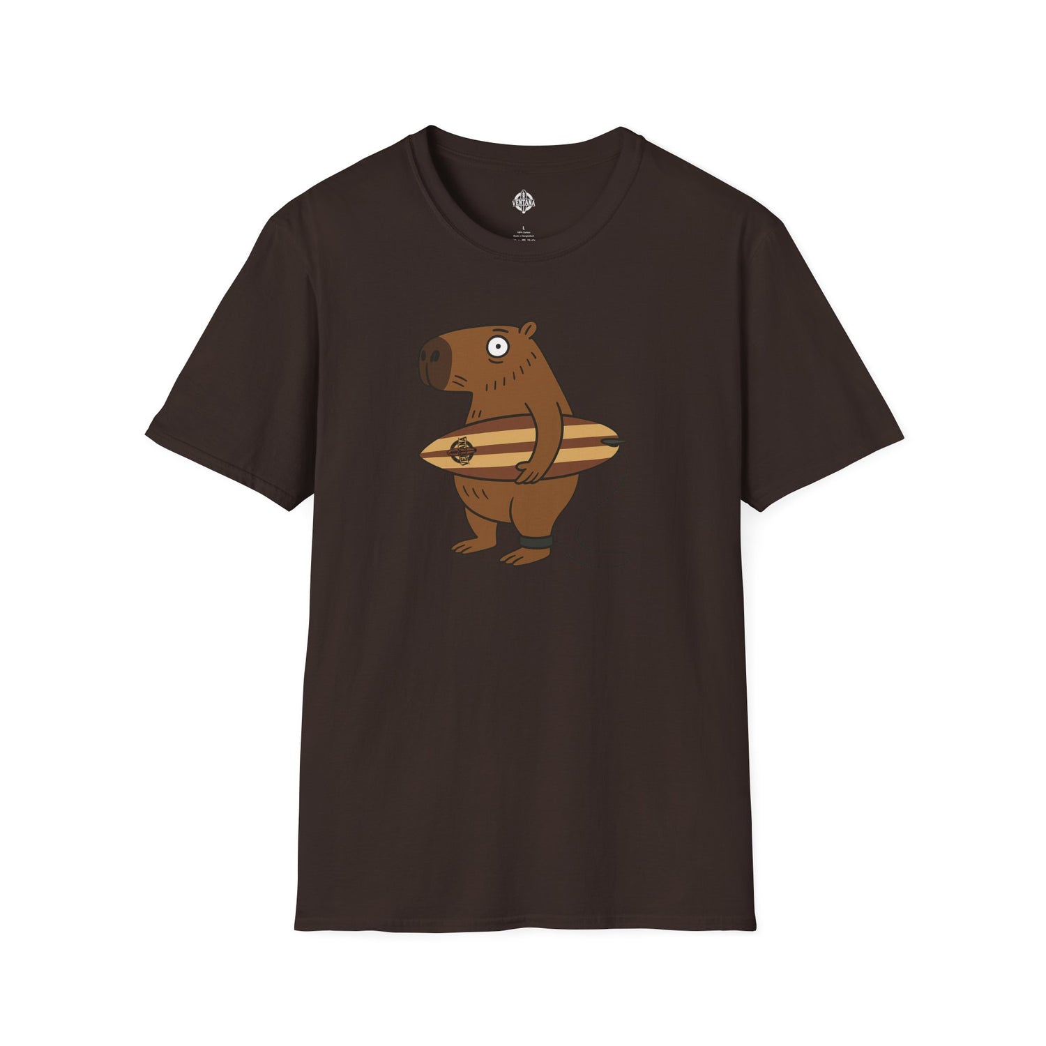 Capybara Surfer Unisex - Soft Style U.S. Cotton T-Shirt