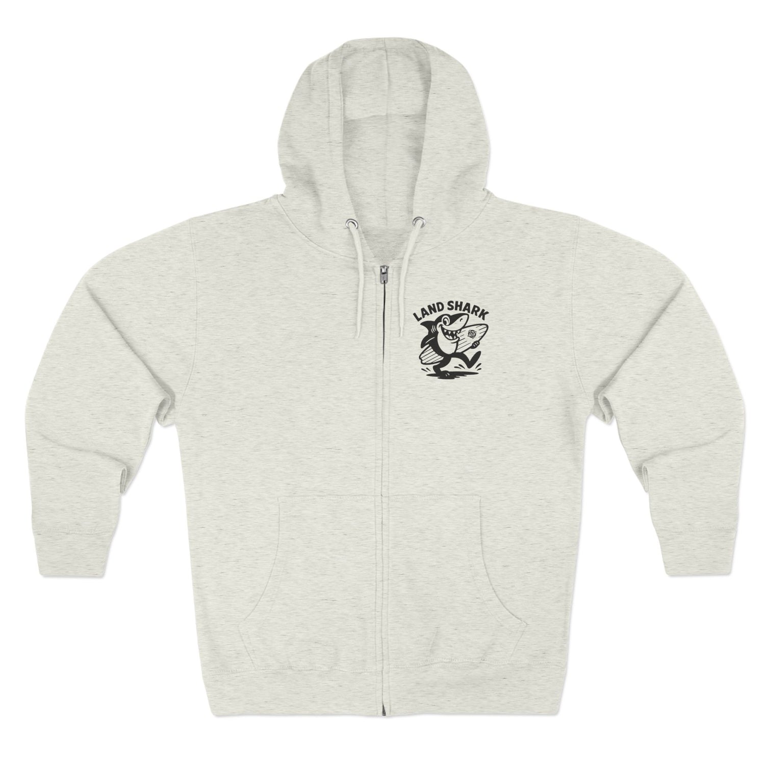 Land Shark Unisex - Zip Cotton Blend Fleece Hoodie