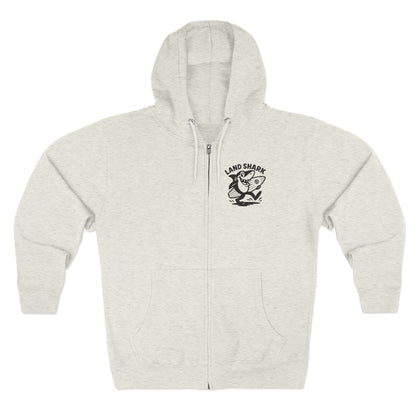 Land Shark Unisex - Zip Cotton Blend Fleece Hoodie