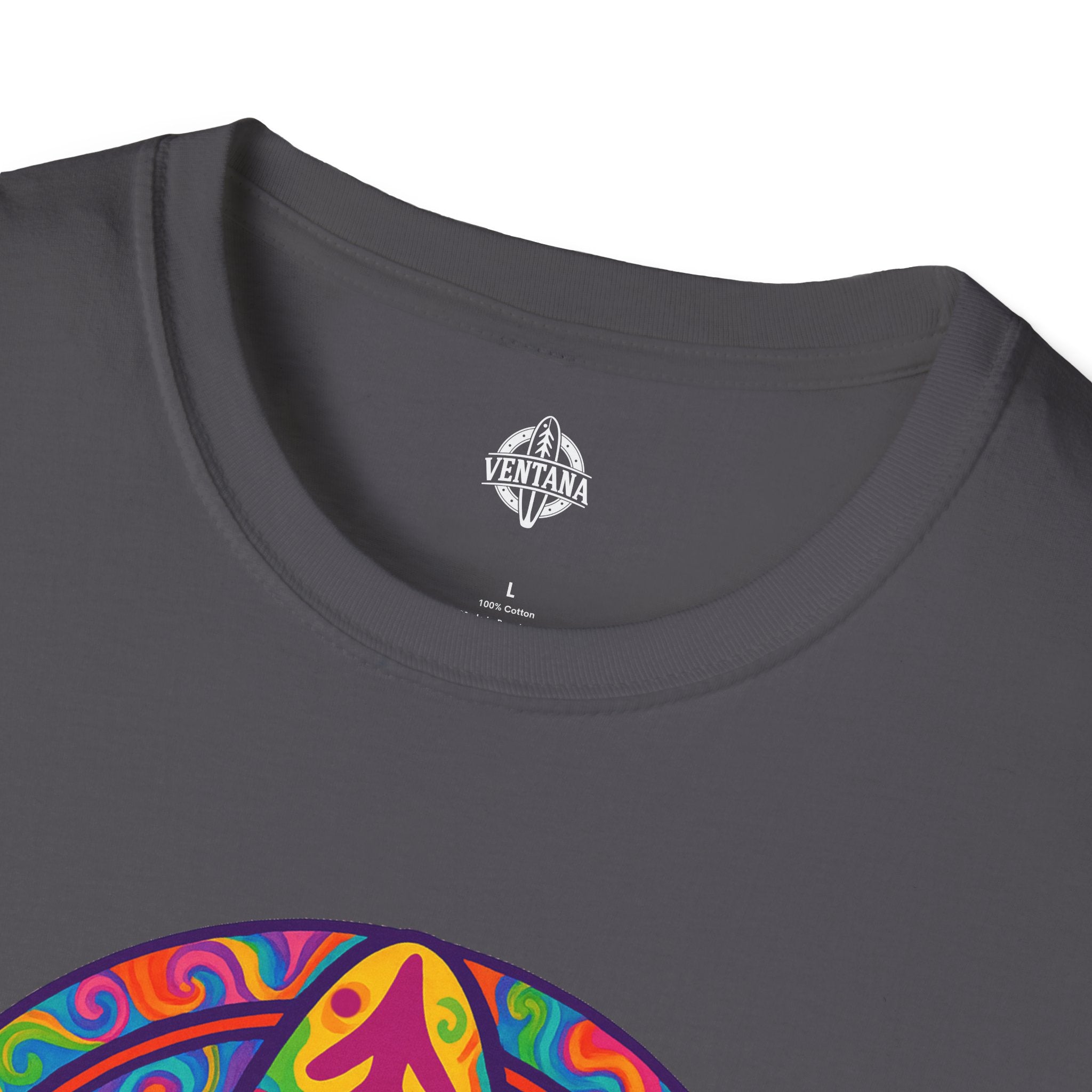 Ventana Psychedelic Treefish Logo - Soft Style U.S. Cotton T-Shirt