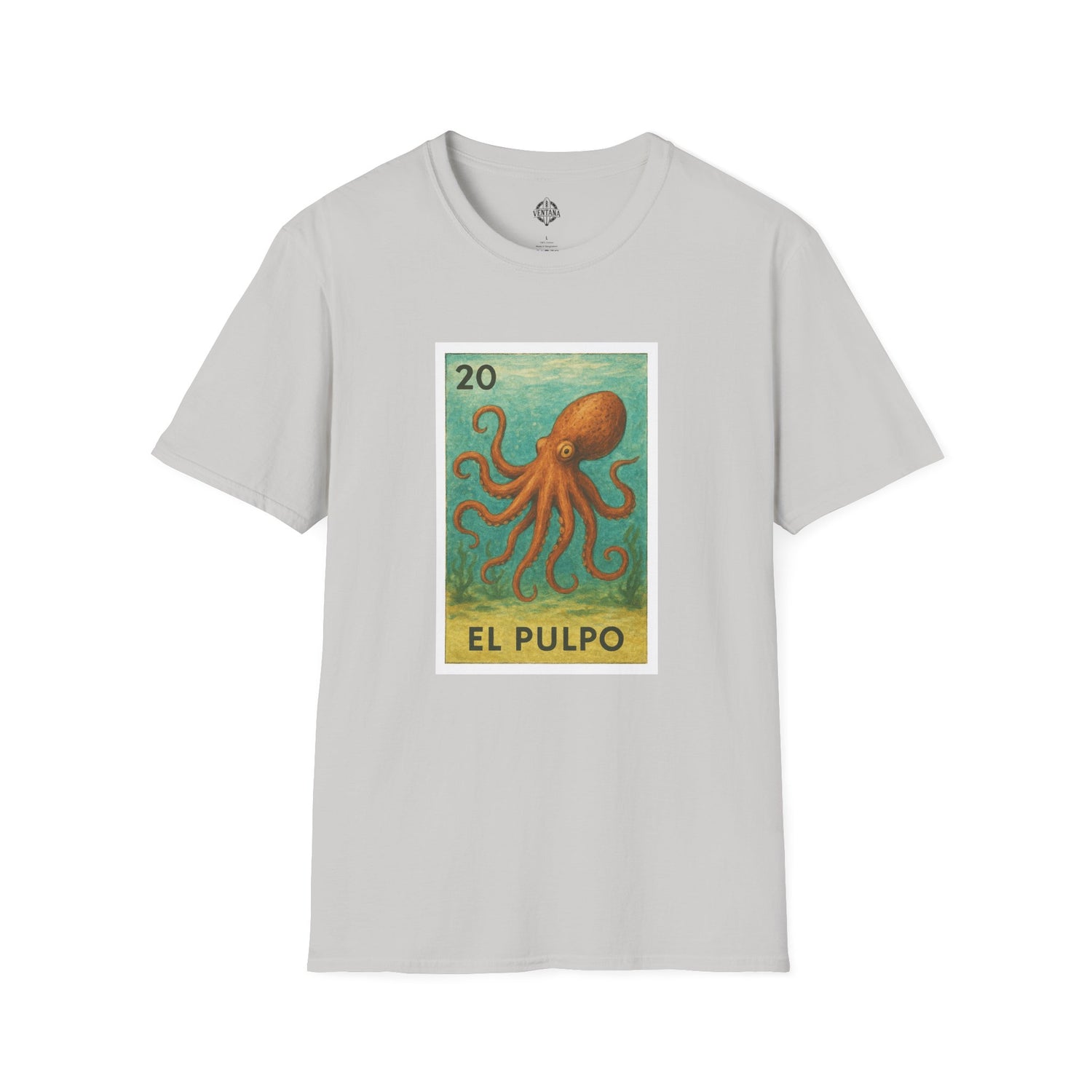 Octopus Lotería Unisex - Soft Style U.S. Cotton T-Shirt (El Pulpo)