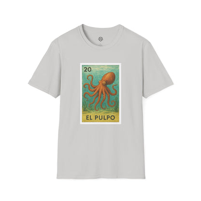 Octopus Lotería Unisex - Soft Style U.S. Cotton T-Shirt (El Pulpo)