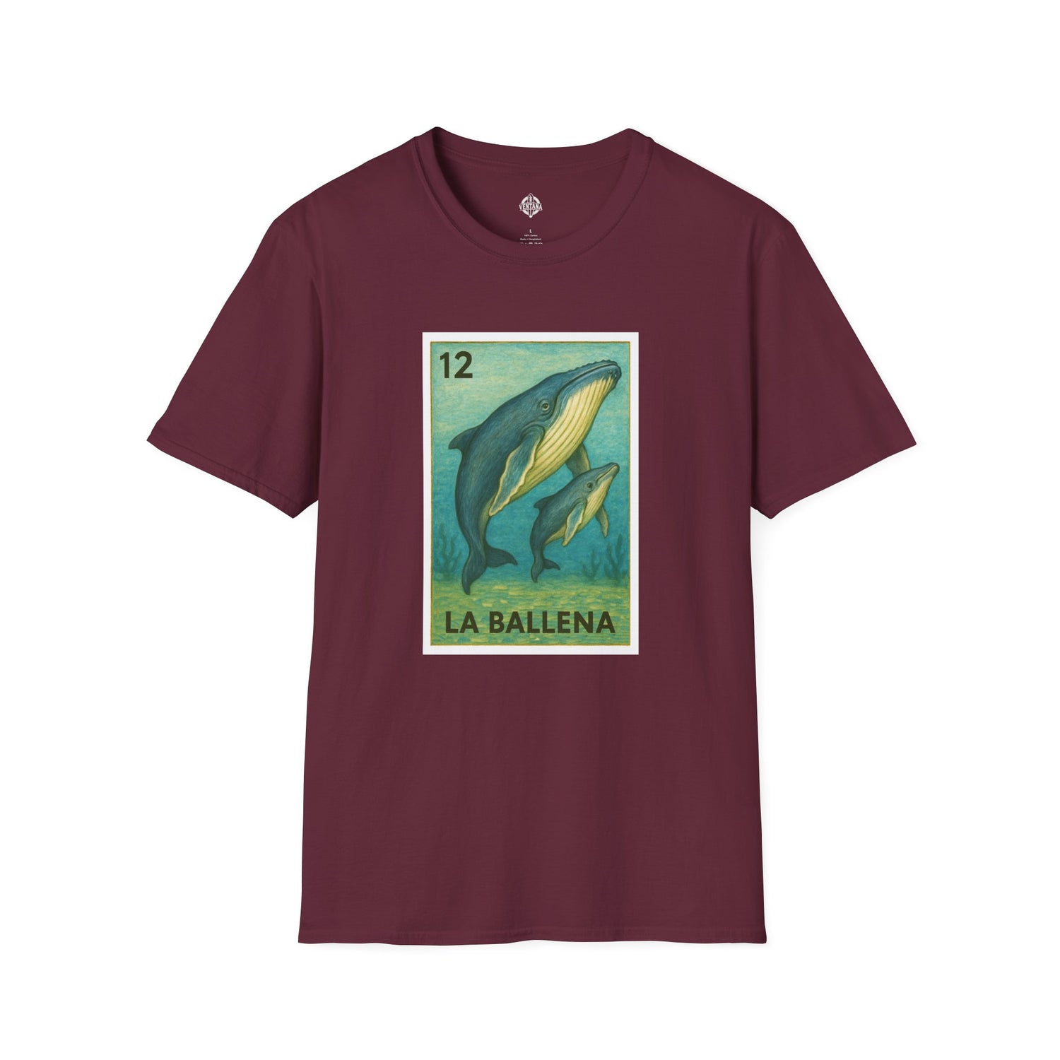 Whale Lotería Unisex - Soft Style U.S. Cotton T-Shirt (La Ballena)