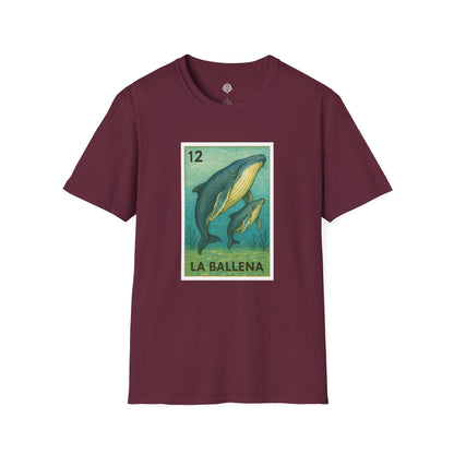 Whale Lotería Unisex - Soft Style U.S. Cotton T-Shirt (La Ballena)