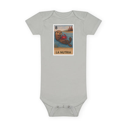 Sea Otter Lotería - Baby Short Sleeve 100% Cotton Onesie (La Nutria)