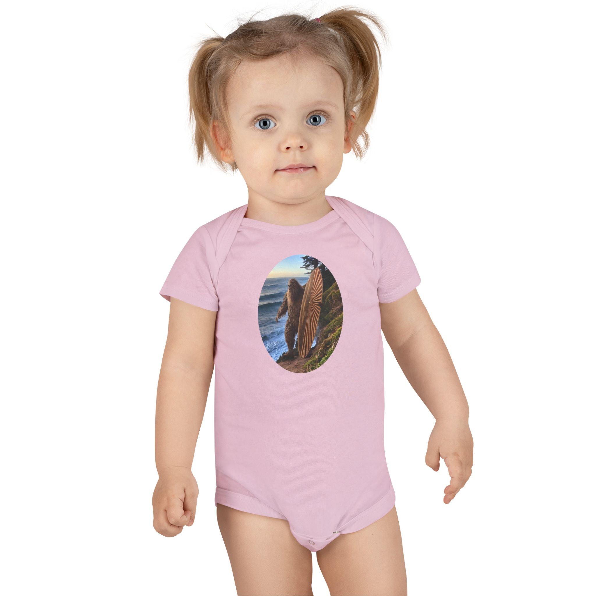 Ventana Real Surfsquatch - Baby Short Sleeve 100% Cotton Onesie