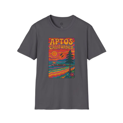 Aptos California Psychedelic Unisex - U.S. Cotton T-Shirt