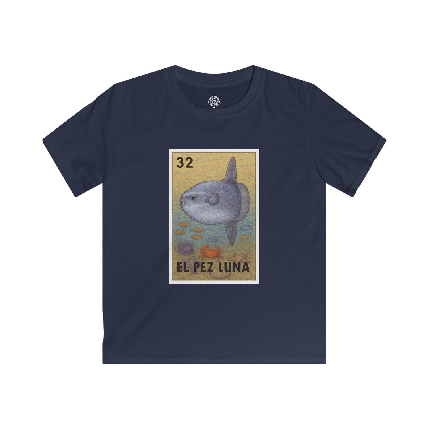Sunfish Lotería Kids - Soft Style U.S. Cotton T-Shirt (El Pez Luna)