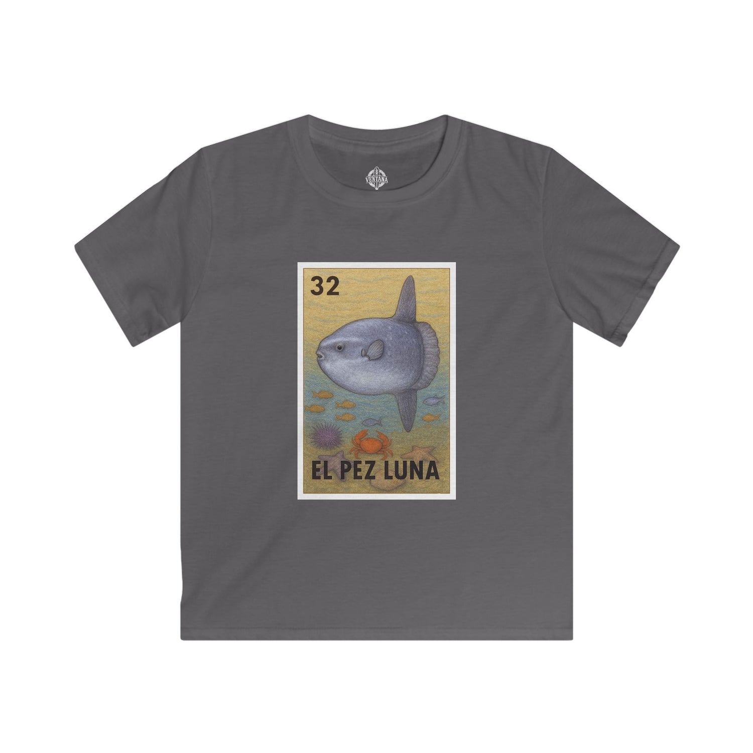Sunfish Lotería Kids - Soft Style U.S. Cotton T-Shirt (El Pez Luna)