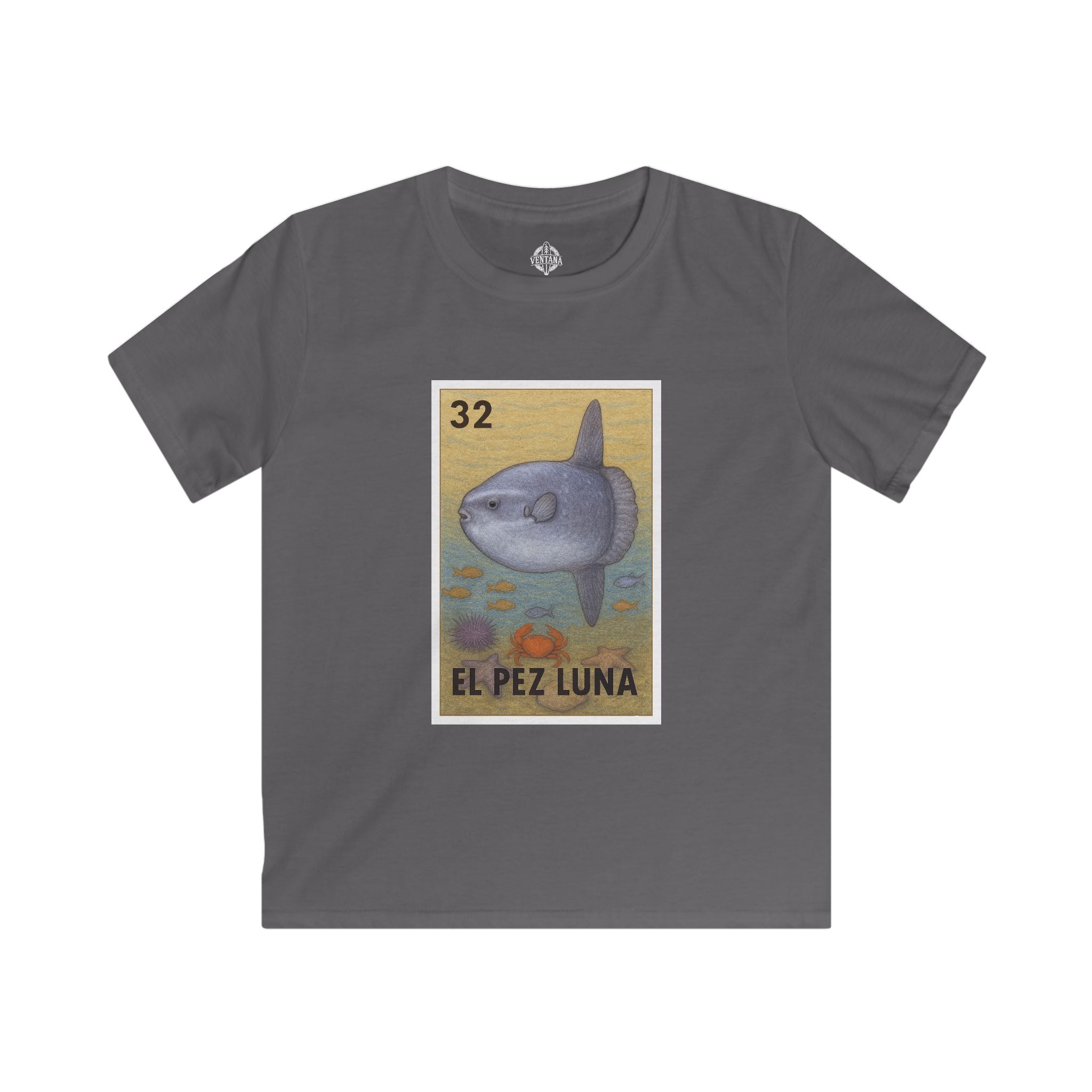 Sunfish Lotería Kids - Soft Style U.S. Cotton T-Shirt (El Pez Luna)