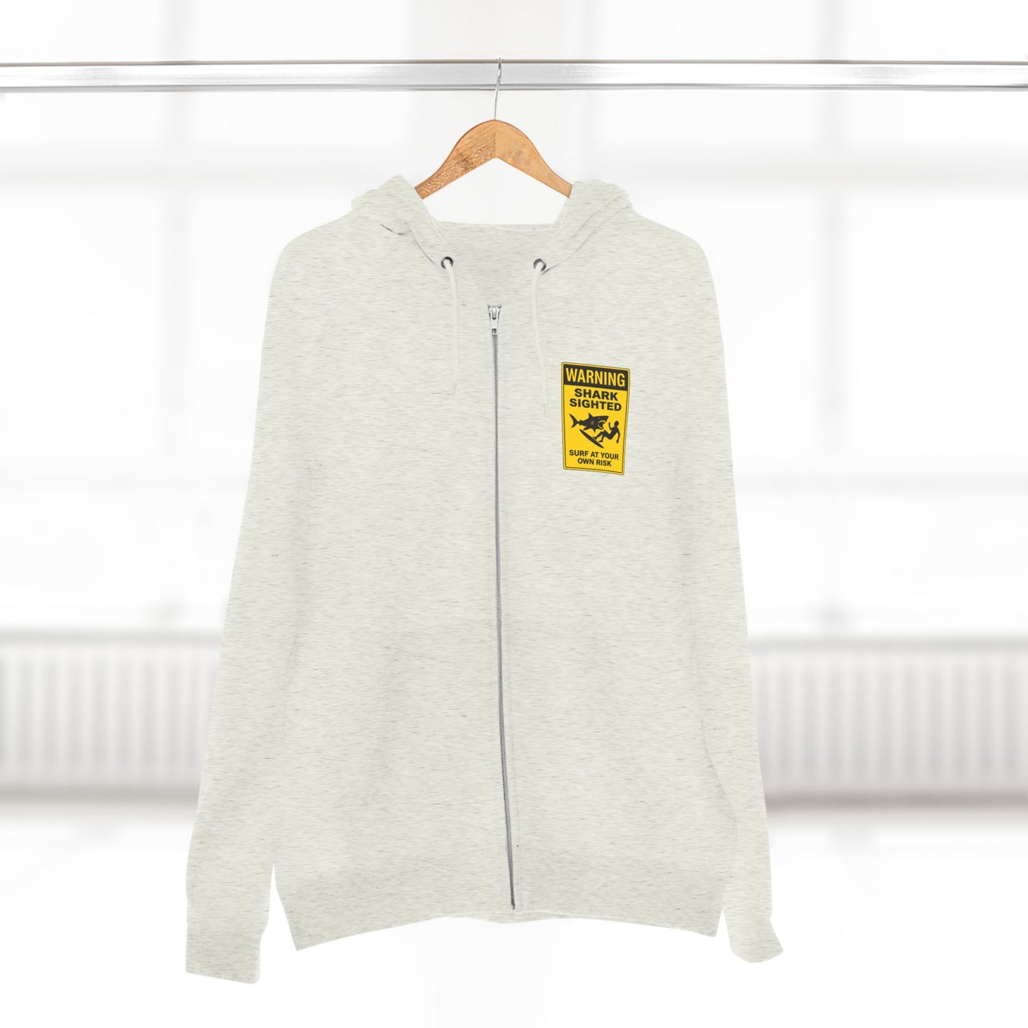 Shark Sighted Unisex - Zip Cotton Blend Fleece Hoodie