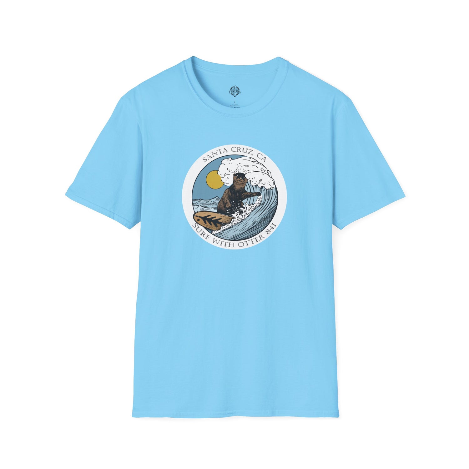 Surf with Otter 841 by Thiago Bianchini Unisex - Soft Style U.S. Cotton T-Shirt