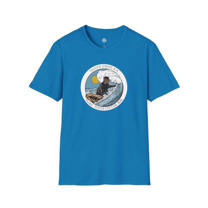 Surf with Otter 841 by Thiago Bianchini Unisex - Soft Style U.S. Cotton T-Shirt