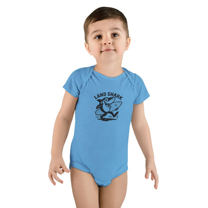 Land Shark - Baby Short Sleeve 100% Cotton Onesie
