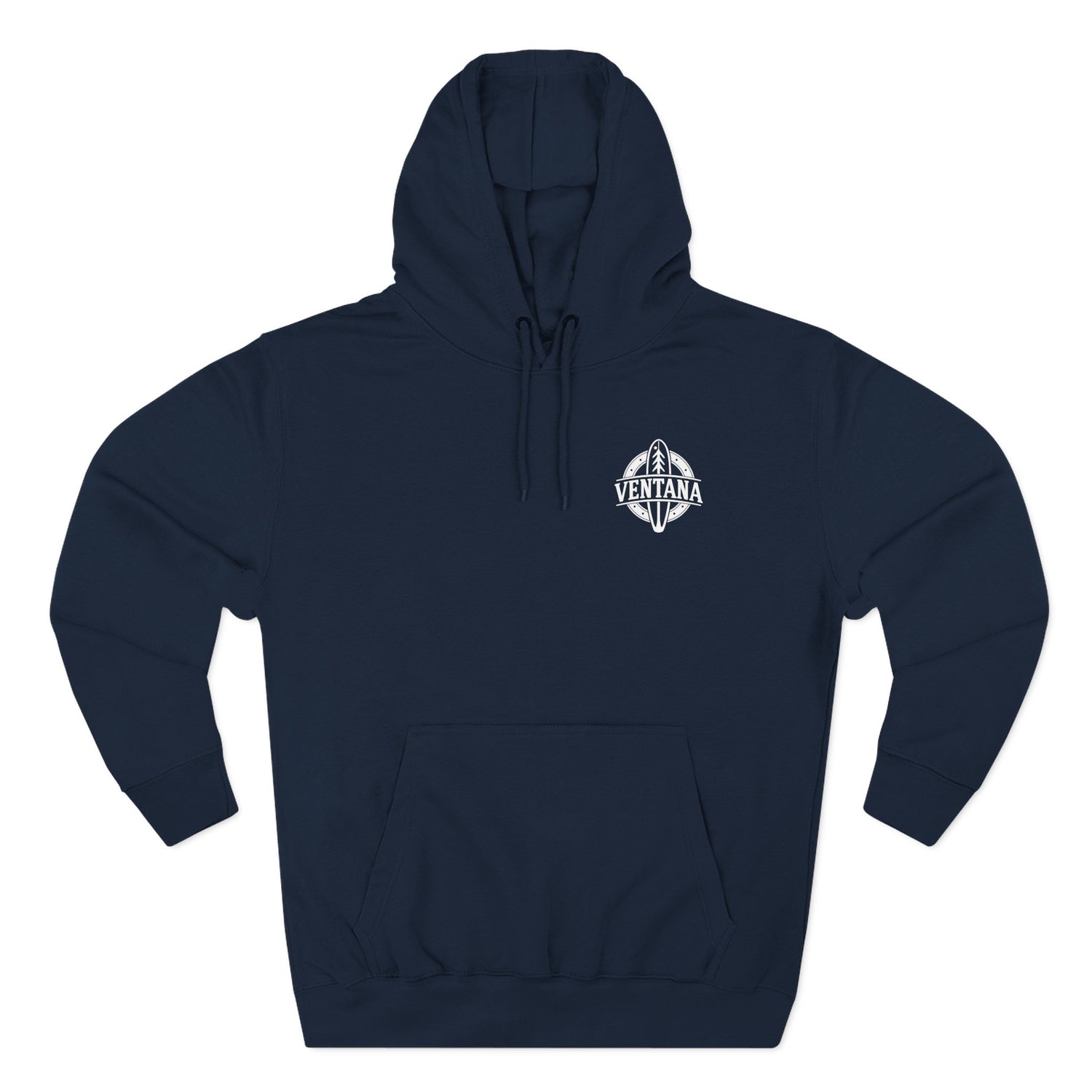 Ventana Treefish Logo - Pull-Over Cotton Blend Fleece Hoodie
