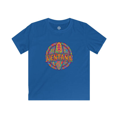 Ventana Psychedelic Treefish Logo Kids - Soft Style U.S. Cotton T-Shirt