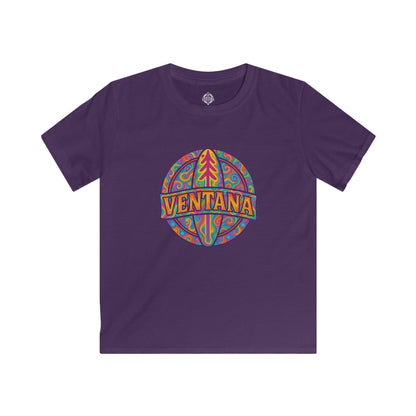 Ventana Psychedelic Treefish Logo Kids - Soft Style U.S. Cotton T-Shirt