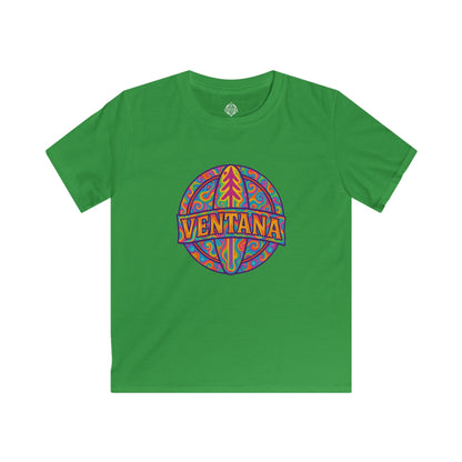 Ventana Psychedelic Treefish Logo Kids - Soft Style U.S. Cotton T-Shirt