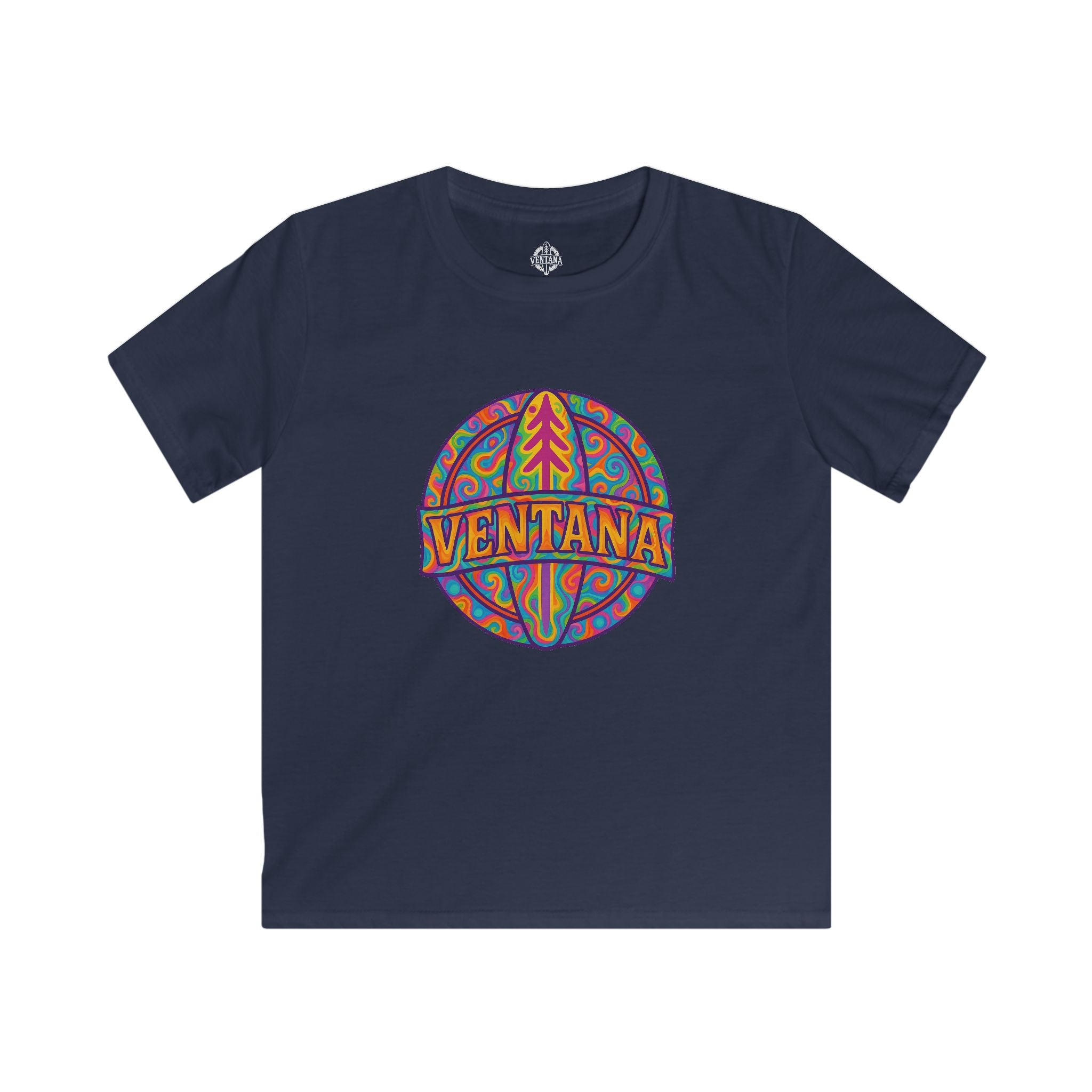 Ventana Psychedelic Treefish Logo Kids - Soft Style U.S. Cotton T-Shirt
