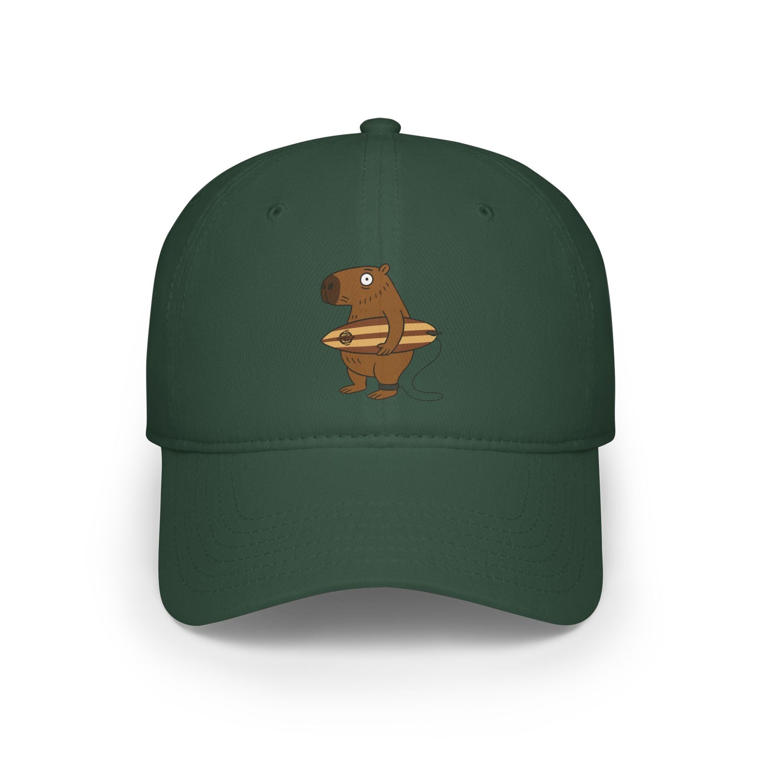 Capybara Surfer - 100% Cotton Baseball Cap