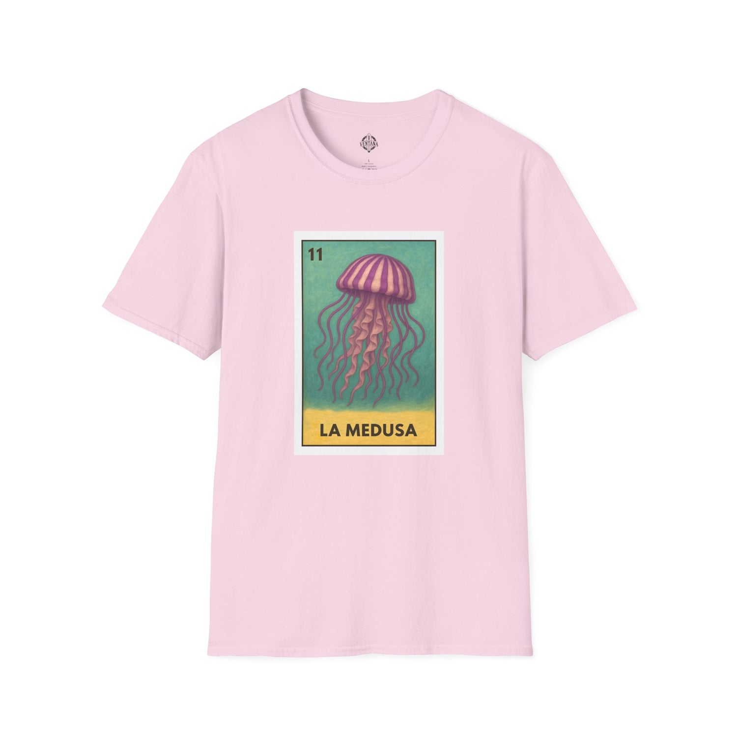 Sea Jelly Lotería Unisex - Soft Style U.S. Cotton T-Shirt (La Medusa)
