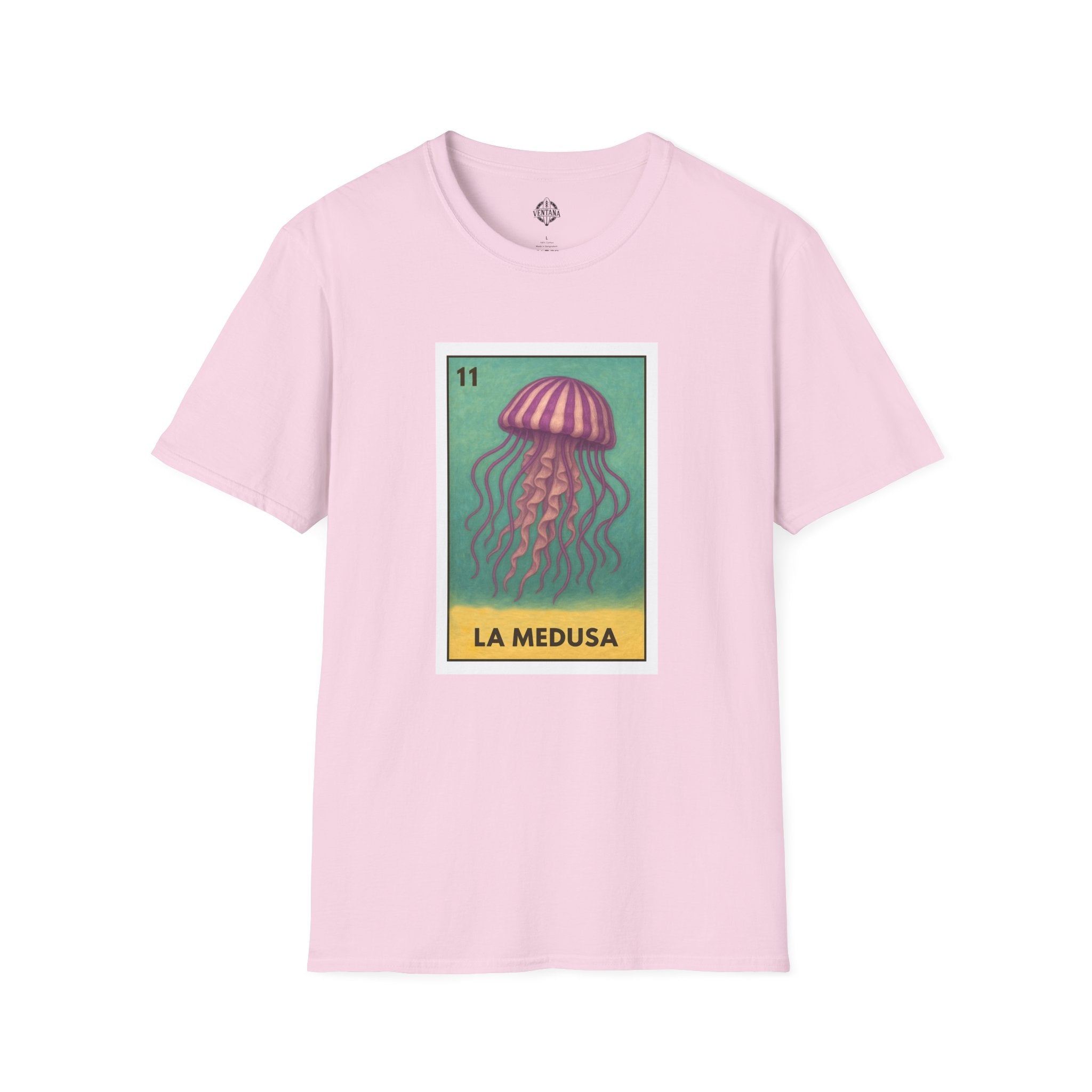 Sea Jelly Lotería Unisex - Soft Style U.S. Cotton T-Shirt (La Medusa)