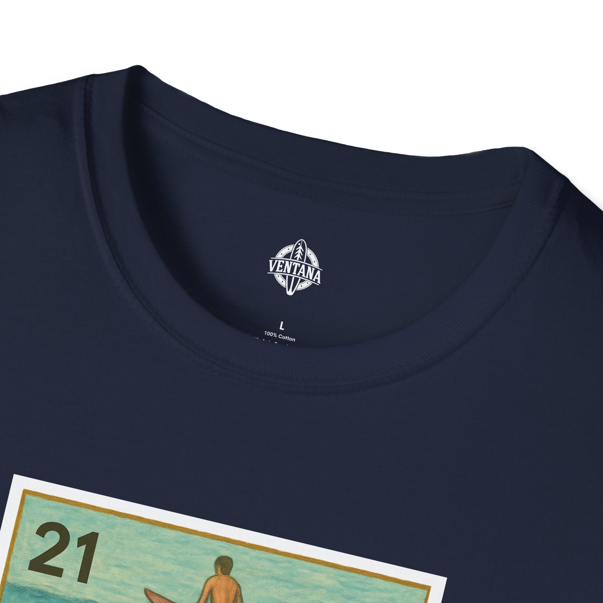 Shark Lotería Unisex - Soft Style U.S. Cotton T-Shirt (El Tiburón)