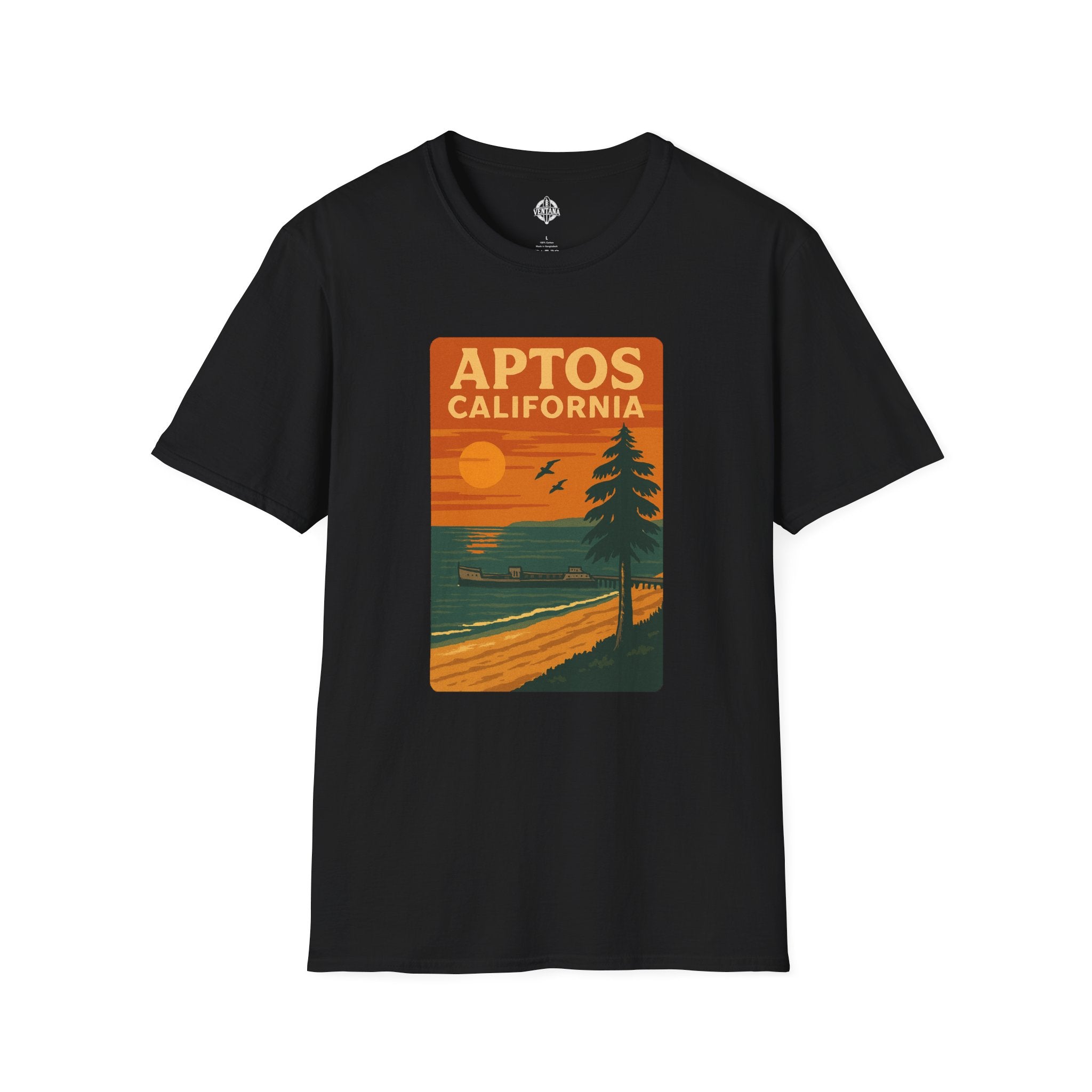 Aptos California Sunset Unisex - U.S. Cotton T-Shirt