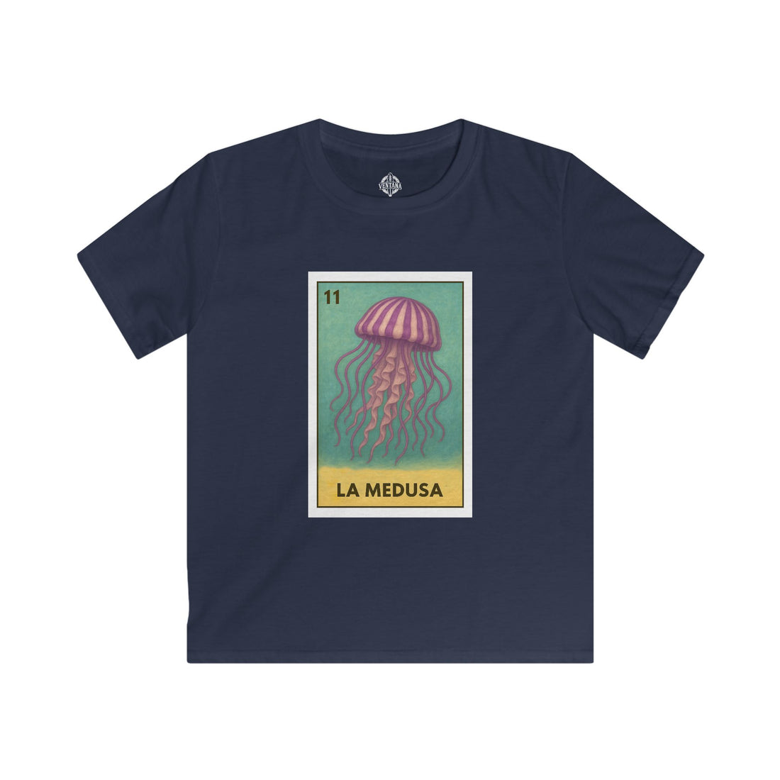 Sea Jelly Lotería Kids - Soft Style U.S. Cotton T-Shirt (La Medusa)
