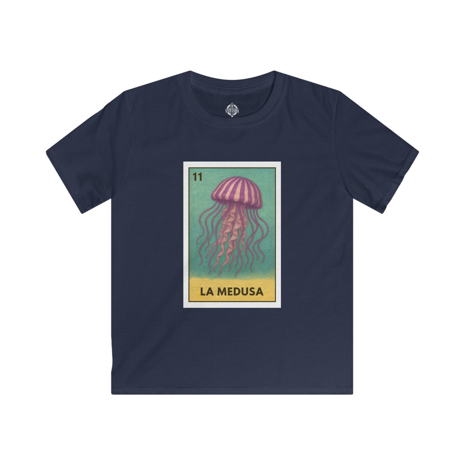Sea Jelly Lotería Kids - Soft Style U.S. Cotton T-Shirt (La Medusa)