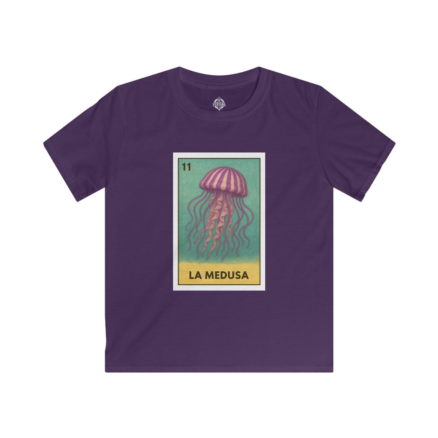Sea Jelly Lotería Kids - Soft Style U.S. Cotton T-Shirt (La Medusa)
