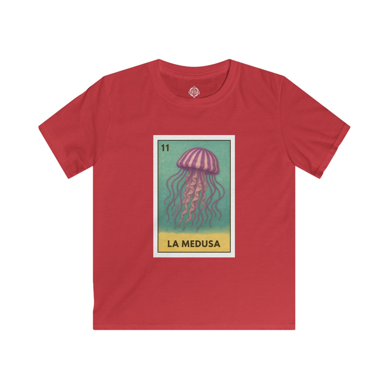 Sea Jelly Lotería Kids - Soft Style U.S. Cotton T-Shirt (La Medusa)