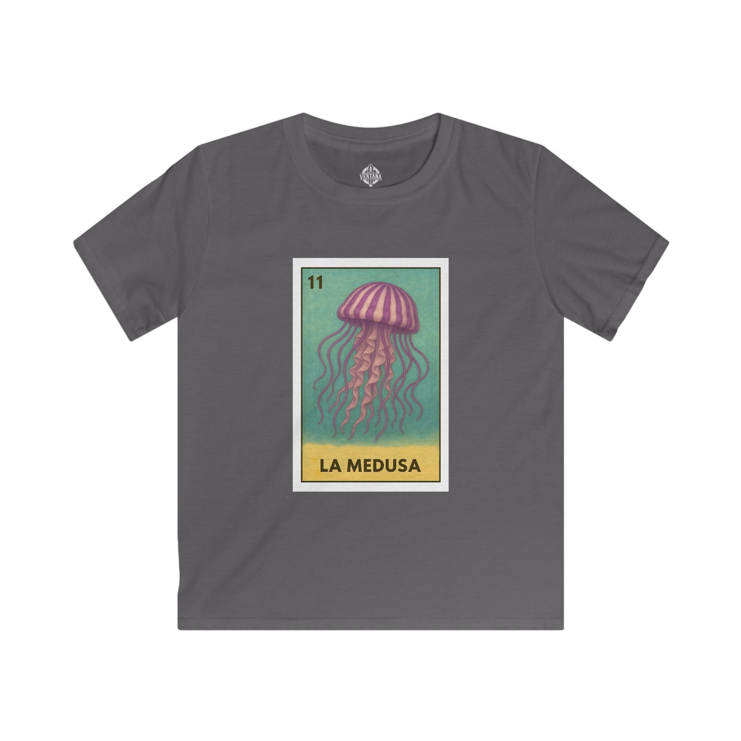 Sea Jelly Lotería Kids - Soft Style U.S. Cotton T-Shirt (La Medusa)