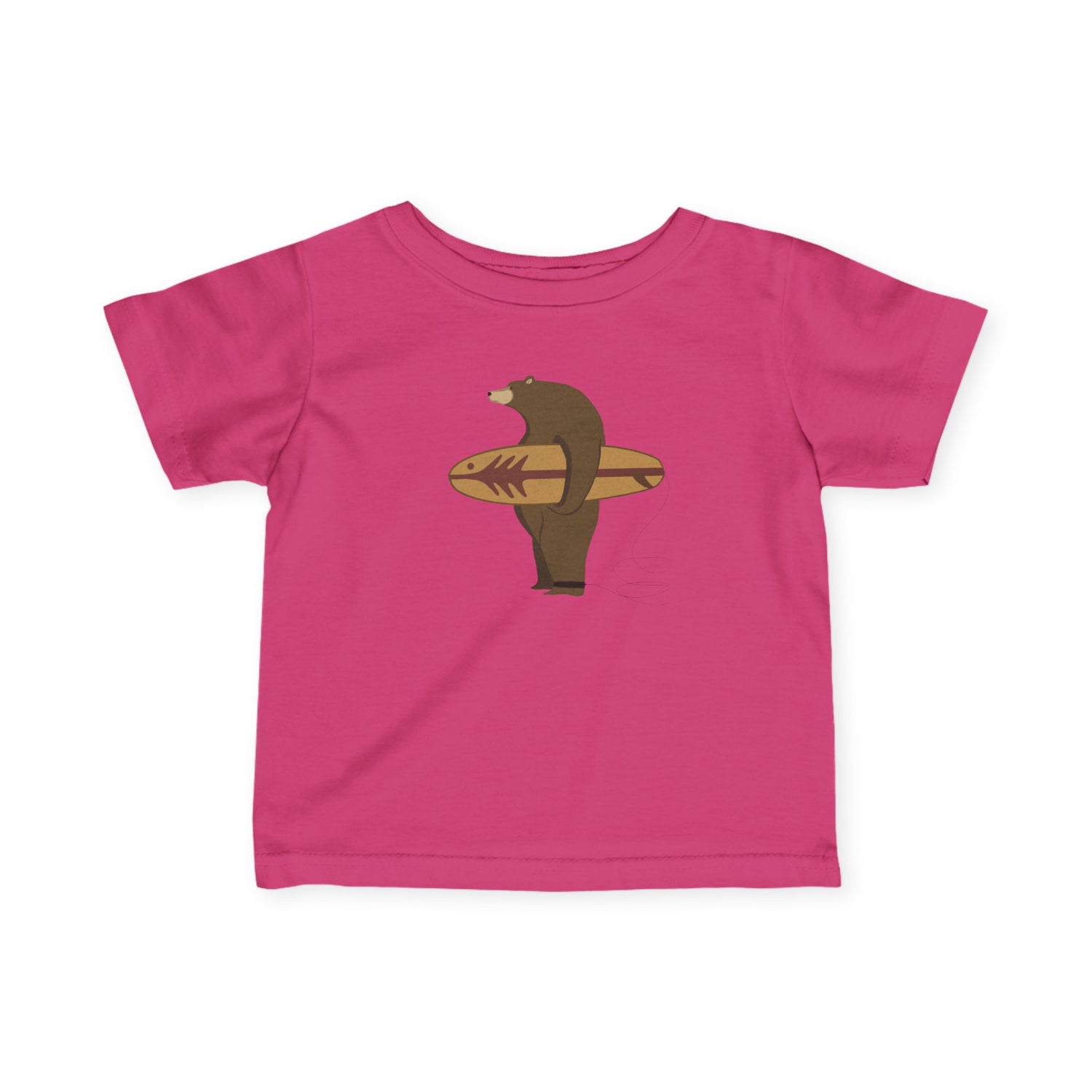 Surfing Grizzly Bear by Fabian Lavater - Infant 100% Cotton T-Shirt