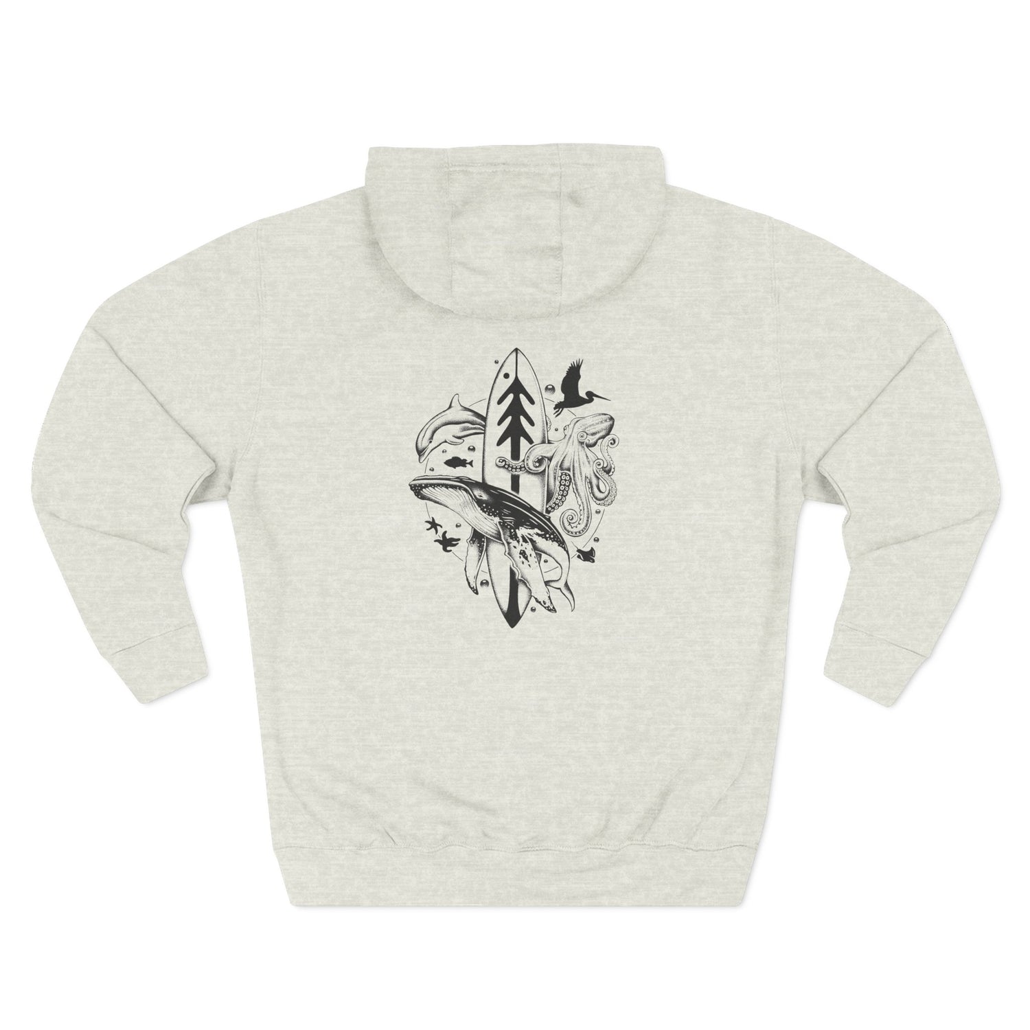 Ventana Monterey Bay by Thiago Bianchini Unisex - Pull-Over Cotton Blend Fleece Hoodie