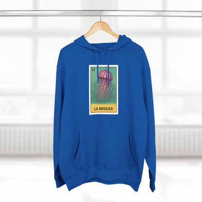 Sea Jelly Lotería Unisex - Pull-Over Cotton Blend Fleece Hoodie (La Medusa)