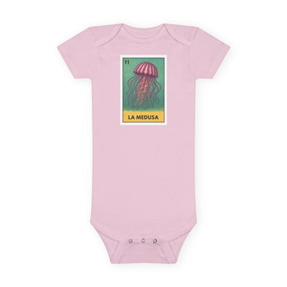 Sea Jelly Lotería - Baby Short Sleeve 100% Cotton Onesie (La Medusa)