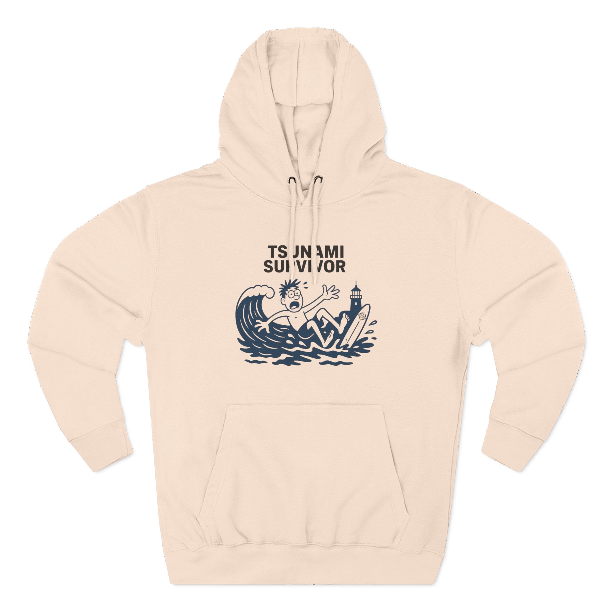 Tsunami Survivor Unisex - Pull-Over Cotton Blend Fleece Hoodie