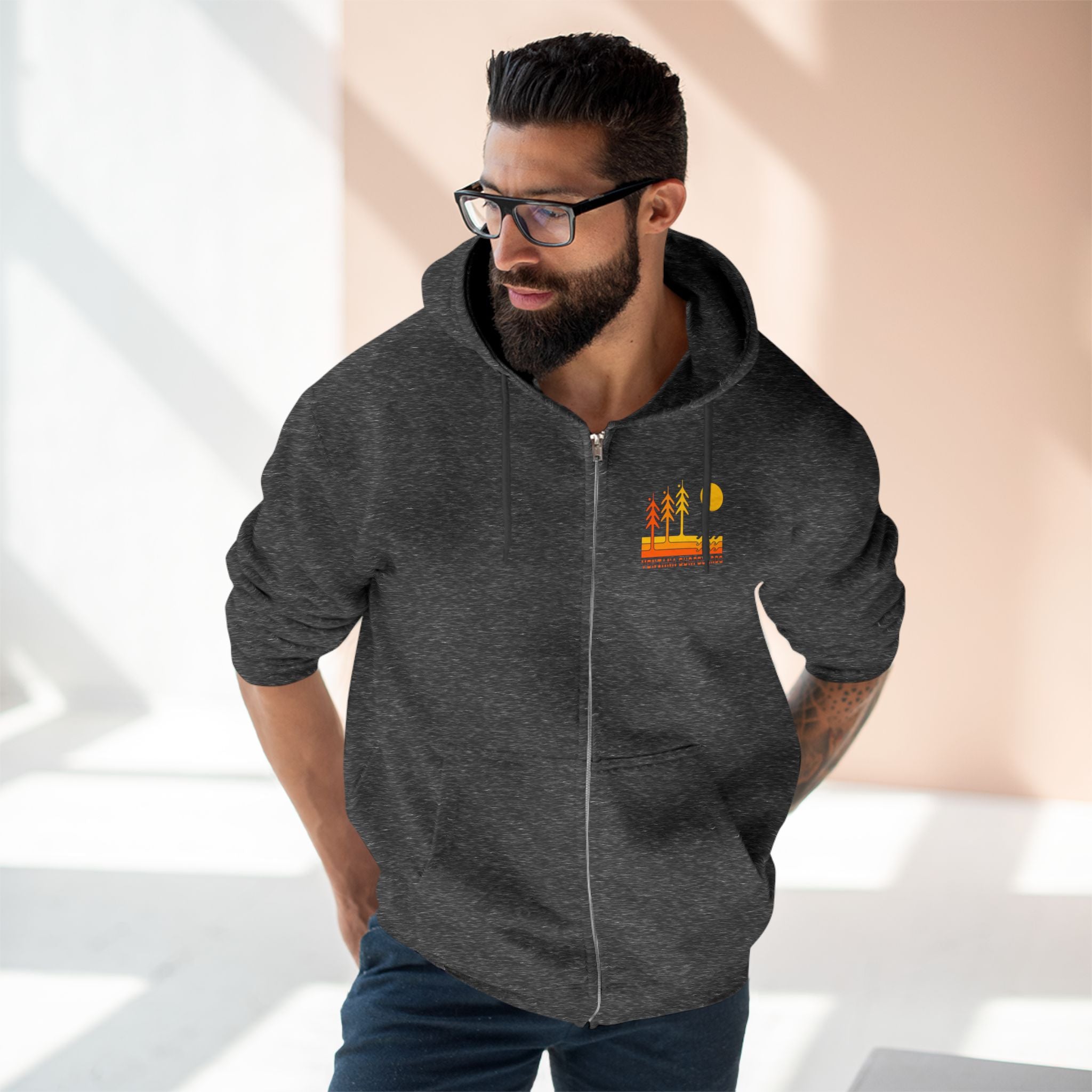 Ventana Circa 78 Unisex - Zip Cotton Blend Fleece Hoodie