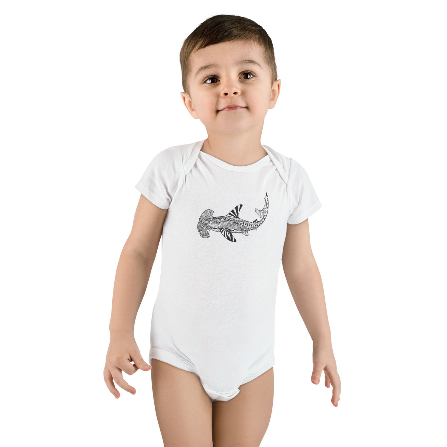 Ventangle Hammerhead - Baby Short Sleeve 100% Cotton Onesie
