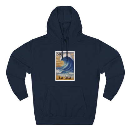Wave Lotería Unisex - Pull-Over Cotton Blend Fleece Hoodie (La Ola)