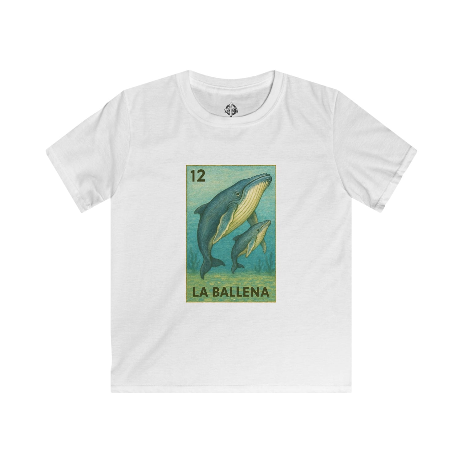 Whale Lotería Kids - Soft Style U.S. Cotton T-Shirt (La Ballena)