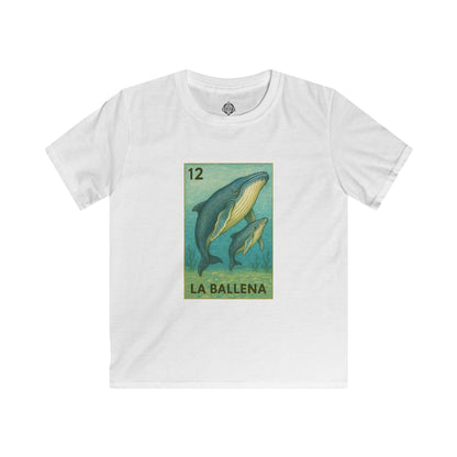 Whale Lotería Kids - Soft Style U.S. Cotton T-Shirt (La Ballena)