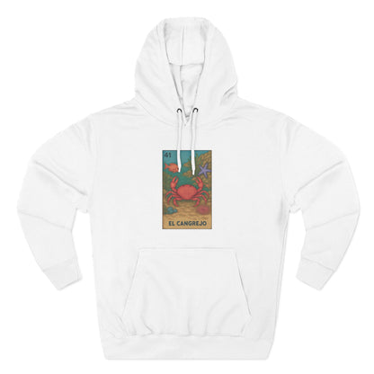 Crab Lotería Unisex - Pull-Over Cotton Blend Fleece Hoodie (El Cangrejo)