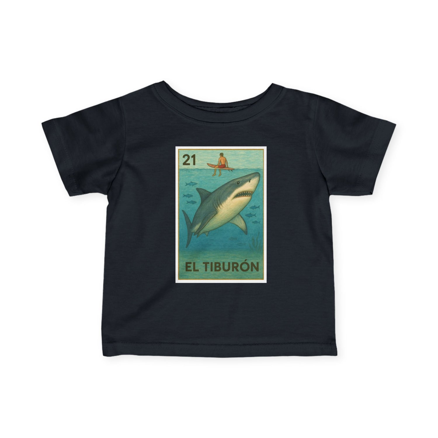 Shark Lotería - Infant 100% Cotton T-Shirt (El Tiburón)