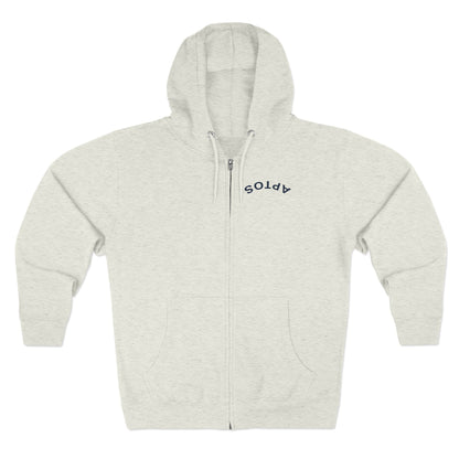Aptos California Upside Down Unisex - Zip Cotton Blend Fleece Hoodie