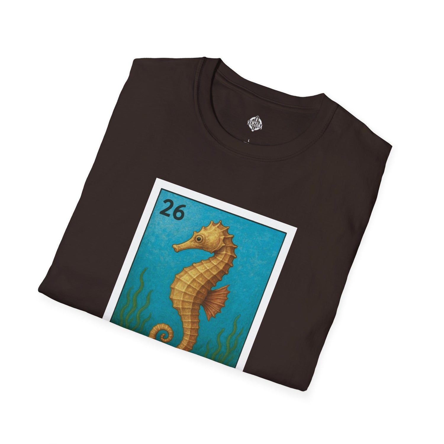 Seahorse Lotería Unisex - Soft Style U.S. Cotton T-Shirt (El Caballito del Mar)
