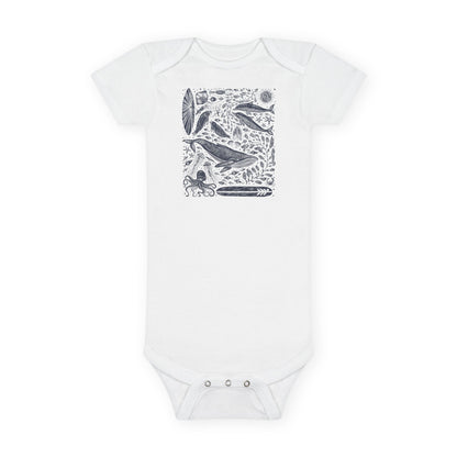 Ventana Marine Life by Lili Arnold - Baby Short Sleeve 100% Cotton Onesie